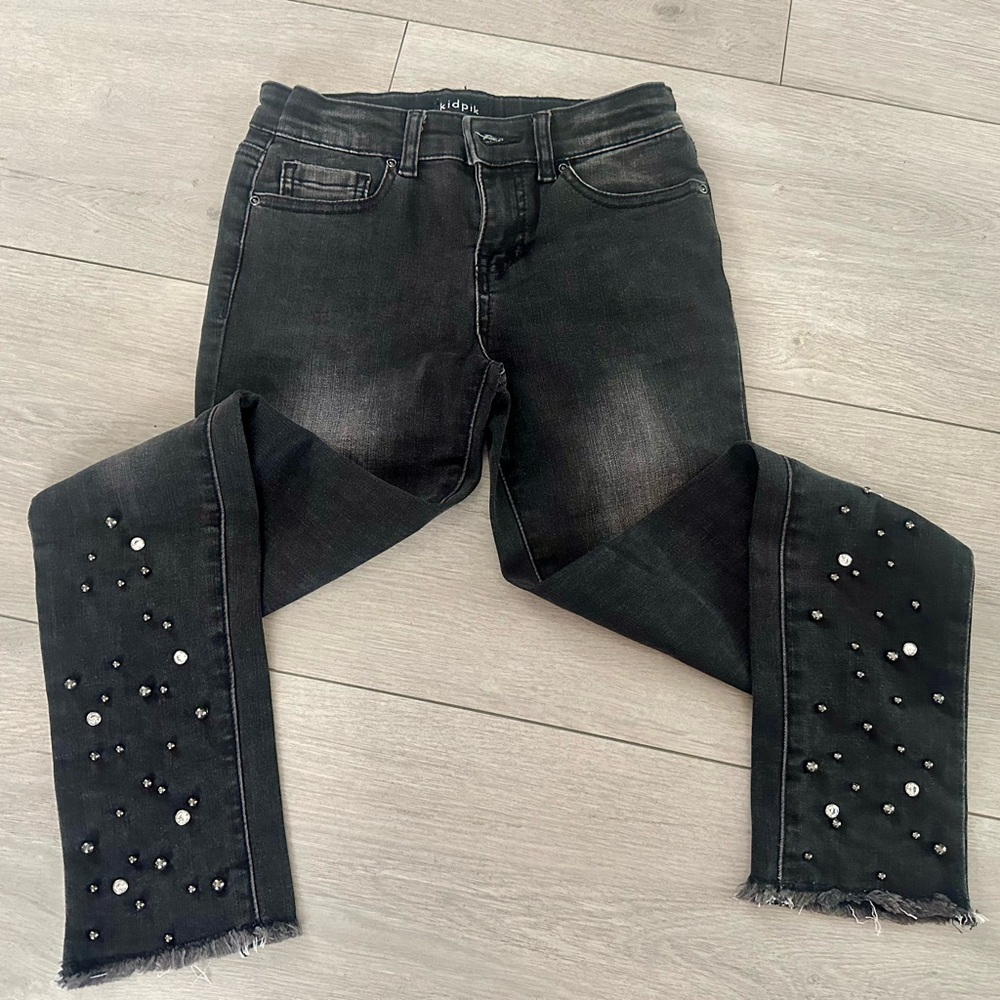 KidPik Black Studded Jeans